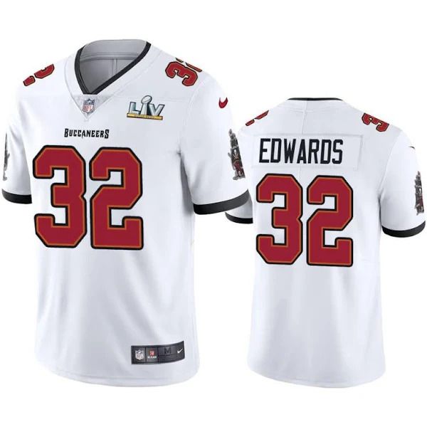 Men Tampa Bay Buccaneers #32 Mike Edwards Nike White Super Bowl LV Limited NFL Jersey->tampa bay buccaneers->NFL Jersey